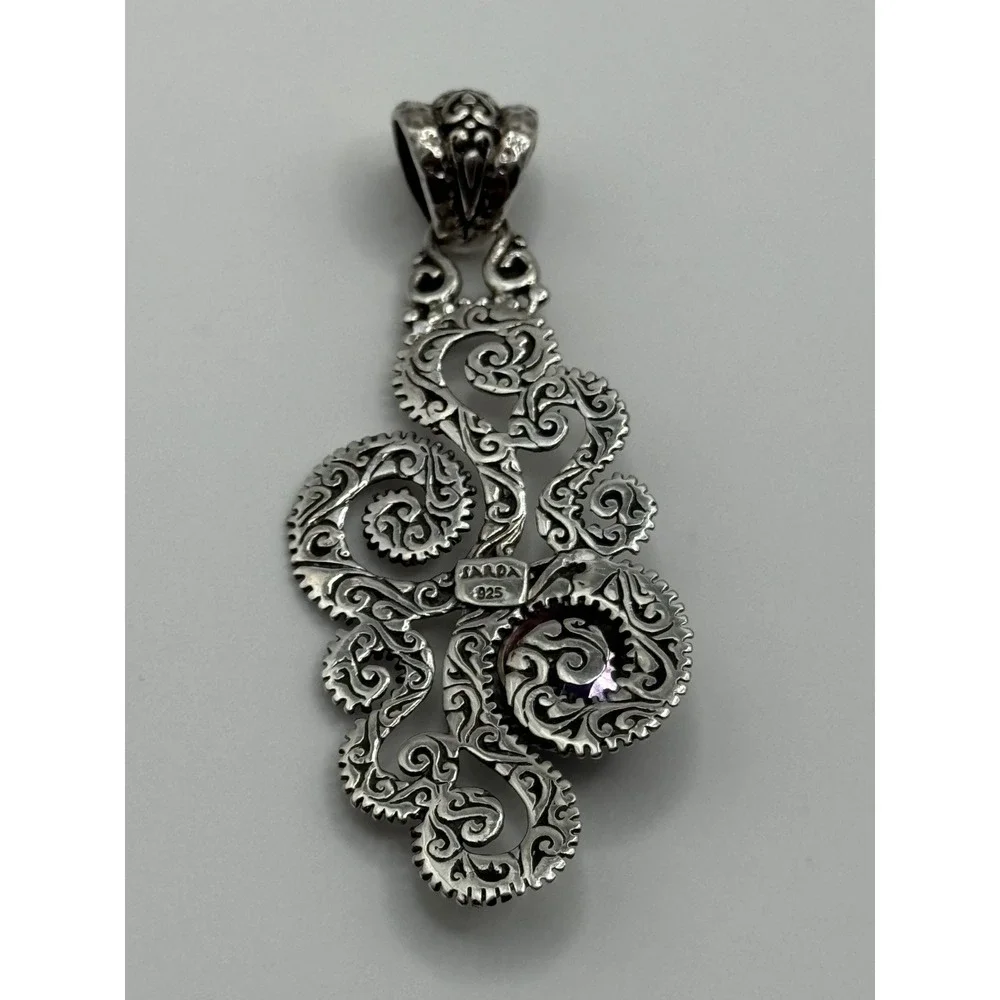 Sarda Sterling Silver Mystic‎ Quartz Swirl Design Pendant